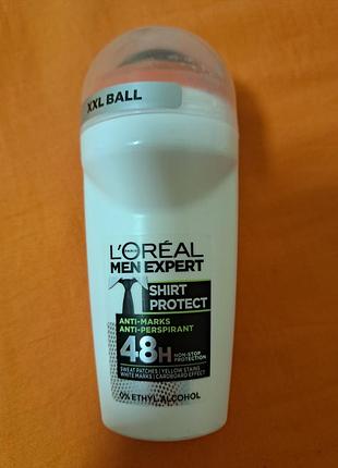 Мужской шариковый дезодорант-антиперспирант l’oréal paris men expert shirt protect