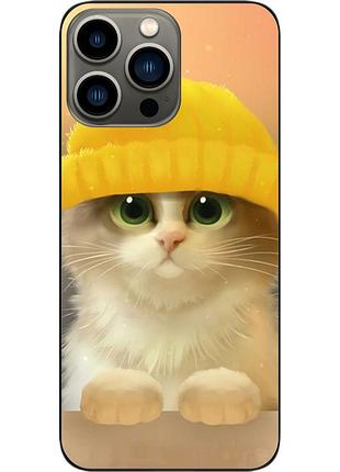 Силиконовый чехол epik для iphone 13 pro с картинкой кот