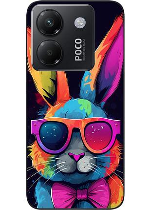 Чехол силиконовый epik для xiaomi poco m7 pro 5g с картинкой радужный кролик