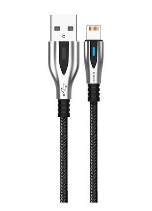 Usb кабель kaku ksc-097 usb - lightning 1.2m с индикатором - black