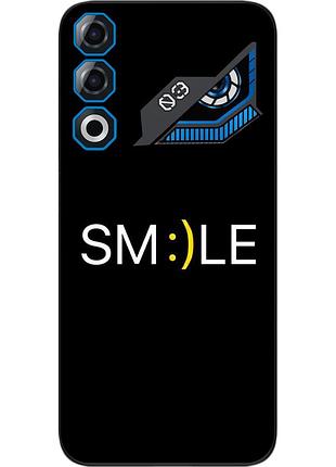 Чехол силиконовый epik для zte nubia neo 3 gt 5g с изображением с надписью smile mood