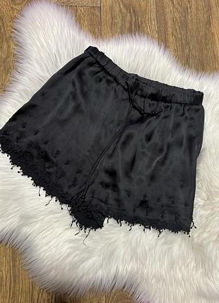 Шорти шовкові жіночі чорні zara m