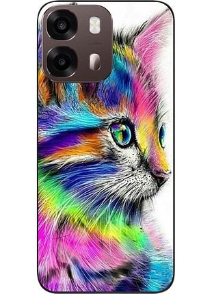 Силіконовий чохол epik для oppo a6s з принтом котик
