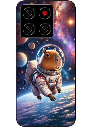 Чехол силиконовый epik для zte blade a56 с принтом капибара в космосе