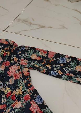 Пиджак жакет цветочный принт bershka 8
