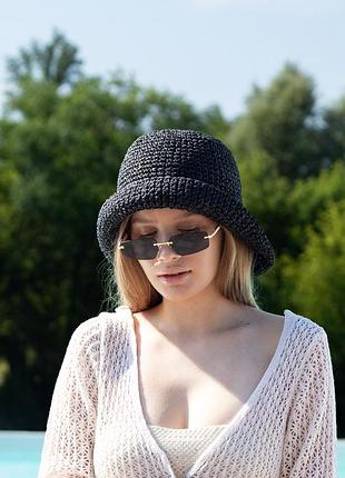 Панама жіноча літня з рафії d.hats чорний