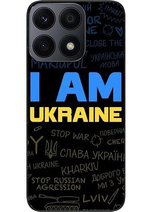 Силиконовый чехол epik для honor x8a с картинкой украина надписи