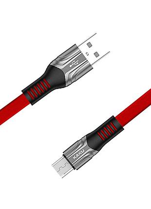 Плоский кабель kaku ksc-278 usb - micro usb 1.2m - red