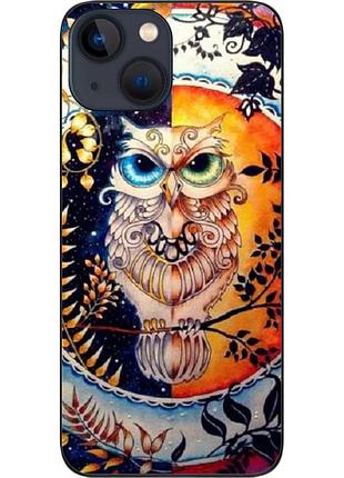 Силіконовий чохол epik для iphone 13 mini з картинкою сова