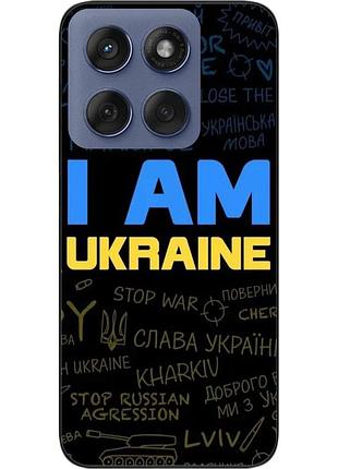 Силиконовый чехол epik для motorola edge 60 украина надписи