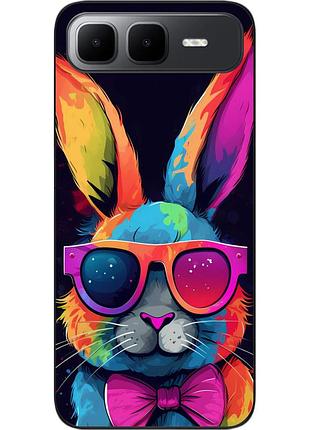 Чехол силиконовый epik для infinix smart 10 plus (x6725b) с принтом радужный кролик