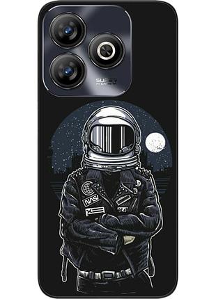 Силиконовый чехол бампер epik для zte blade a75 4g с картинкой космонавт и луна