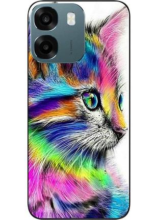 Силіконовий чохол epik для oppo a6 з принтом котик