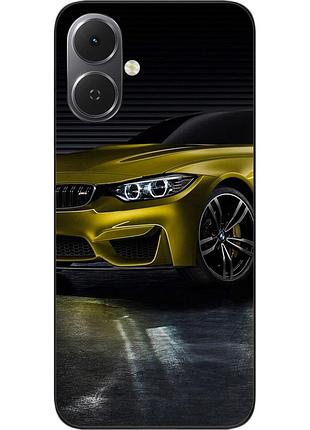 Силиконовый чехол epik для tecno spark go 2 (km4) с принтом желтая машина