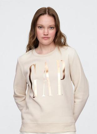 Свитшот на флисе gap с логотипом
