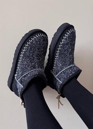 Женские ugg classic ultra mini biarritz black premium❄️