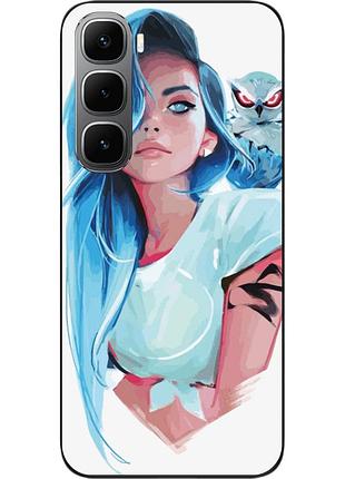 Силіконовий чохол epik для infinix hot 60i (x6728) дівчина з совою