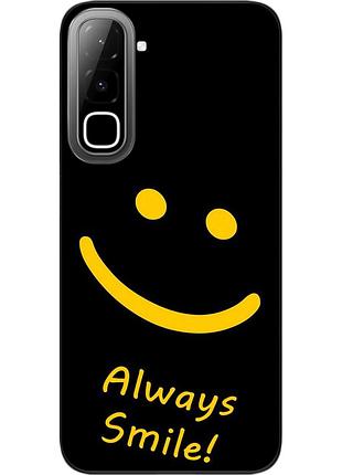 Чехол силиконовый epik для infinix hot 70 (x6895) с изображением с надписью always smile