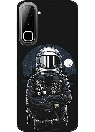 Силиконовый чехол бампер epik для infinix hot 70 (x6895) с картинкой космонавт и луна