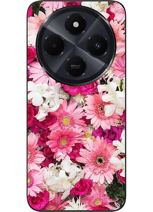 Силиконовый чехол бампер epik для xiaomi poco c75 с картинкой нежные цветы