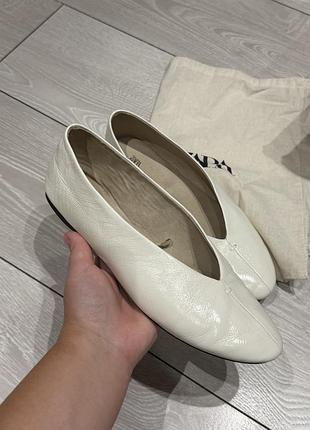 Балетки zara, розмір 40 шкіра 9