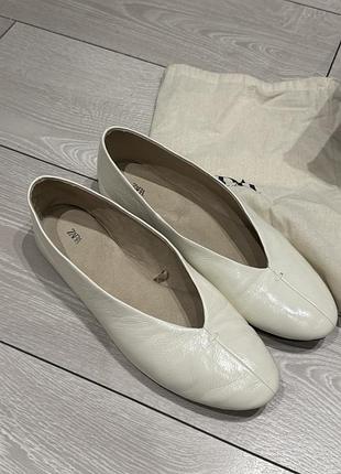 Балетки zara, розмір 40 шкіра 7