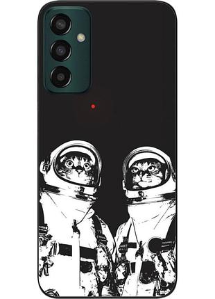 Силиконовый чехол бампер epik для samsung galaxy m23 5g с картинкой космонавты коты