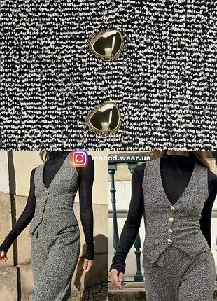 Zara фактурний жилет з ґудзиками
