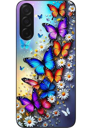 Чехол силиконовый epik для samsung galaxy a37 с принтом бабочки с ромашками