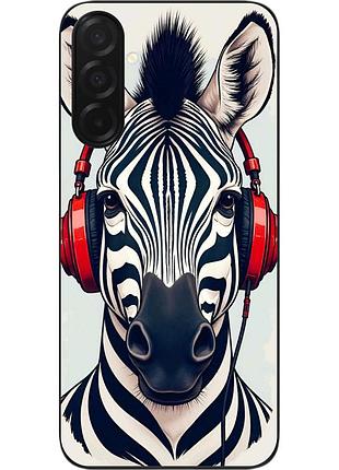 Чехол силиконовый epik для samsung galaxy a37 с принтом зебра в ритме