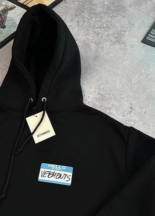 Худи vetements “hello my name is” 3