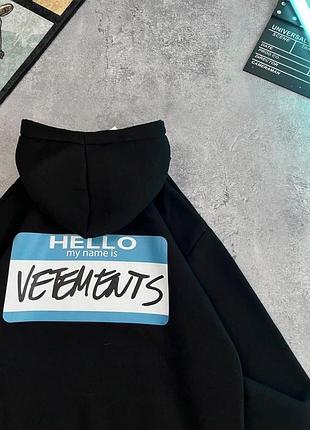 Худи vetements “hello my name is” 2