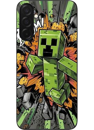 Силиконовый чехол epik для samsung galaxy a57 с принтом minecraft крипер бум