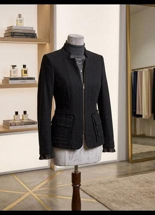 Вовняний жакет 34 xs summum women сірий темно сірий