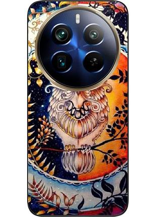 Силиконовый чехол epik для realme 12 pro с картинкой сова