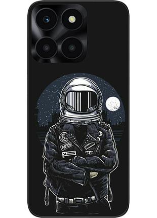 Силиконовый чехол бампер epik для honor x6a с картинкой космонавт и луна