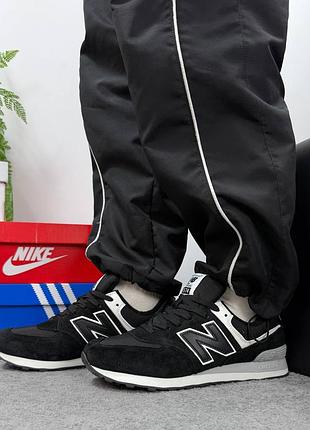 Утепленные зимние мужские кроссовки new balance 574 winter termo gore-tex black white 1950 балланс черного с белым цветов термо