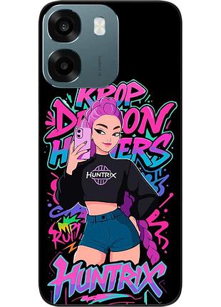 Чехол силиконовый epik для oppo a6 с картинкой kpop неоновая девушка