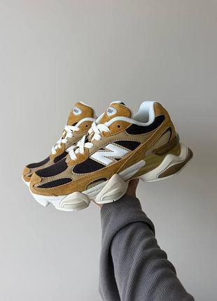 Женские кроссовки new balance 9060r «black coffee / workwear»