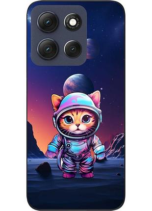 Чехол силиконовый epik для motorola g86 5g с принтом кот-астронавт