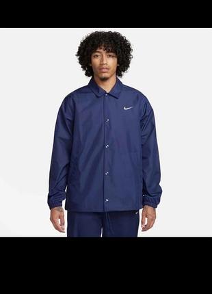 Куртка, nike authentics lined coaches jacket - blue