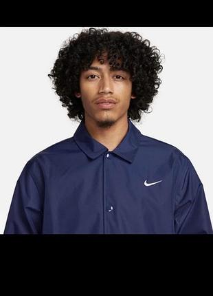Куртка, nike authentics lined coaches jacket - blue 2