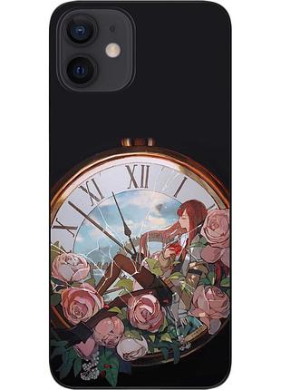 Силиконовый чехол epik для iphone 12 mini с картинкой курису в часах