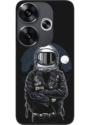 Силиконовый чехол бампер epik для xiaomi poco f6 с картинкой космонавт и луна