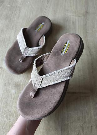 Стильні чоловічі шльопанці в'єтнамки skechers, р.39.