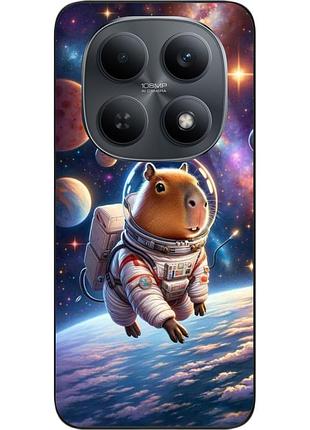 Чехол силиконовый epik для xiaomi redmi note 15 4g / 5g с принтом капибара в космосе