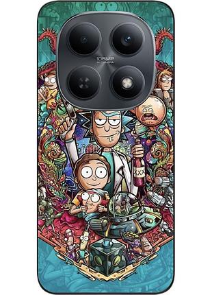 Чехол силиконовый epik для xiaomi redmi note 15 4g / 5g с изображением rick and morty галактическое безумие