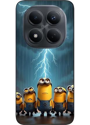 Чехол силиконовый epik для xiaomi redmi note 15 pro 4g с изображением молния над миньонами