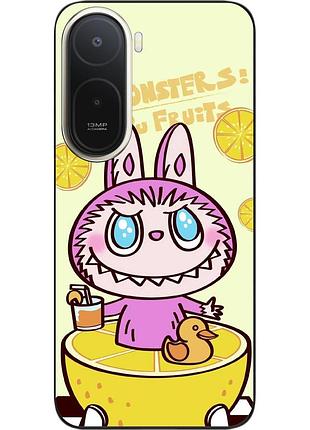 Силіконовий чохол epik для xiaomi poco c81 pro з принтом лабубу апельсин