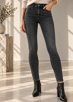 🔥 esmara нижняя - женские серые джинсы super skinny fit, новые с биркой